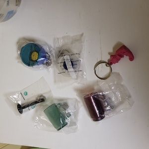 Lot of 6 Collectible Tupperware Keychains